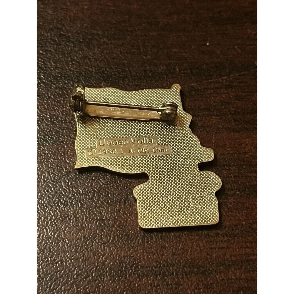 Vintage 1984 Los Angeles Olympics Coca Cola Sam Eagle Upper Volta Flag Lapel Pin